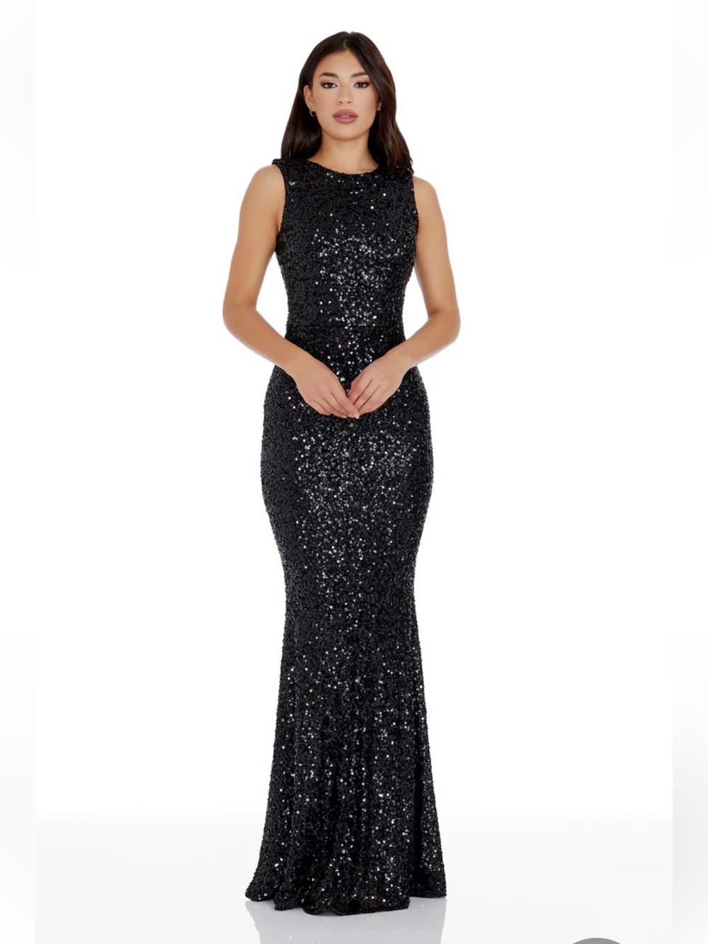 Dress the Population Black Sequin Maxi Dress